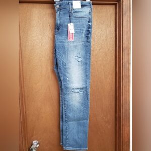 Express jeans, Men's size 36x32, Medium acid wash blue